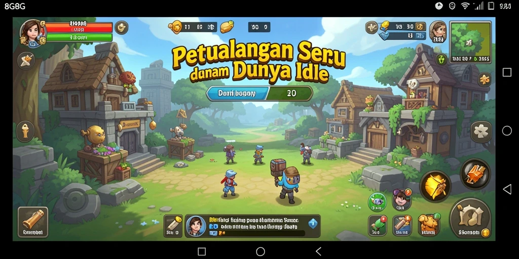 Screenshot gameplay 8G8G memperlihatkan karakter dalam aksi Idle.