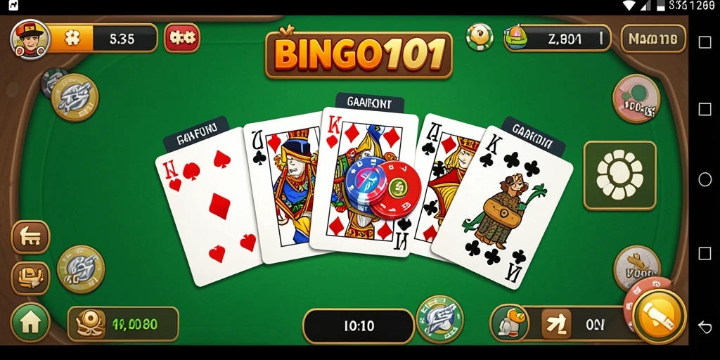 Tampilan seru gameplay Gaple di BINGO101.