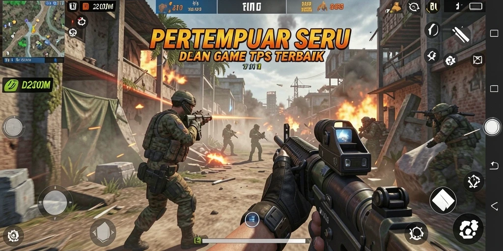 Tampilan gameplay D200M yang menarik dan mendebarkan saat bertempur.