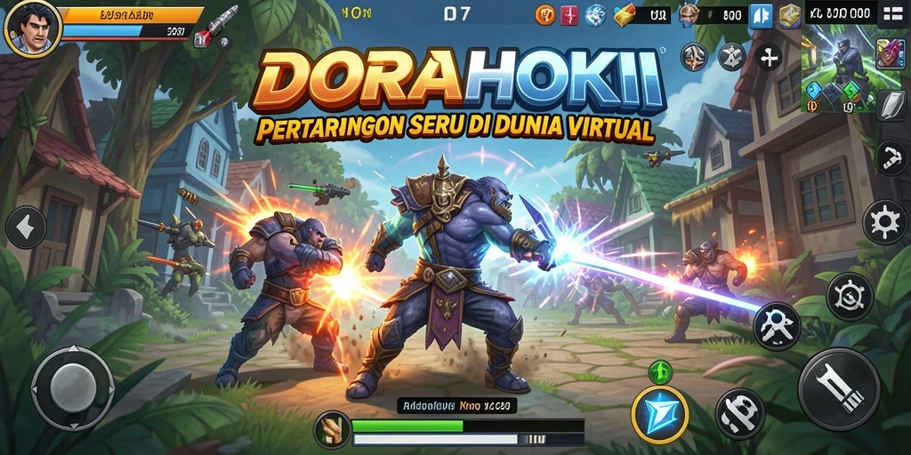 Screenshot DORAHOKI menunjukkan aksi pertarungan yang intens dan mendebarkan.
