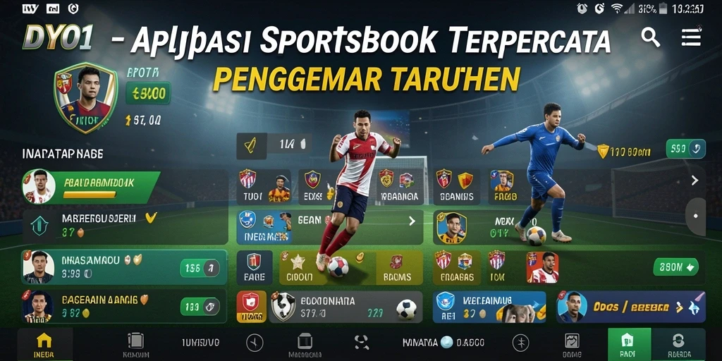 Tampilan gameplay menarik dari aplikasi Sportsbook DYO1.