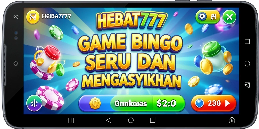 Tampilan seru gameplay Bingo di HEBAT777.