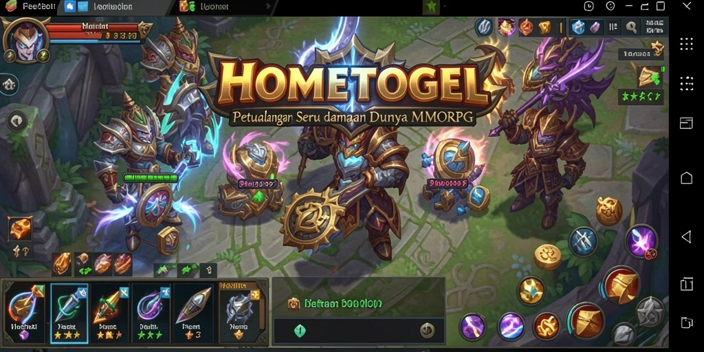 Tampilan gameplay HOMETOGEL yang penuh aksi dan petualangan seru.