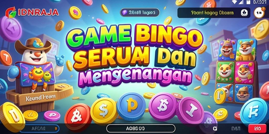 Tangkapan layar IDNRAJA menampilkan keseruan bermain Bingo yang interaktif.