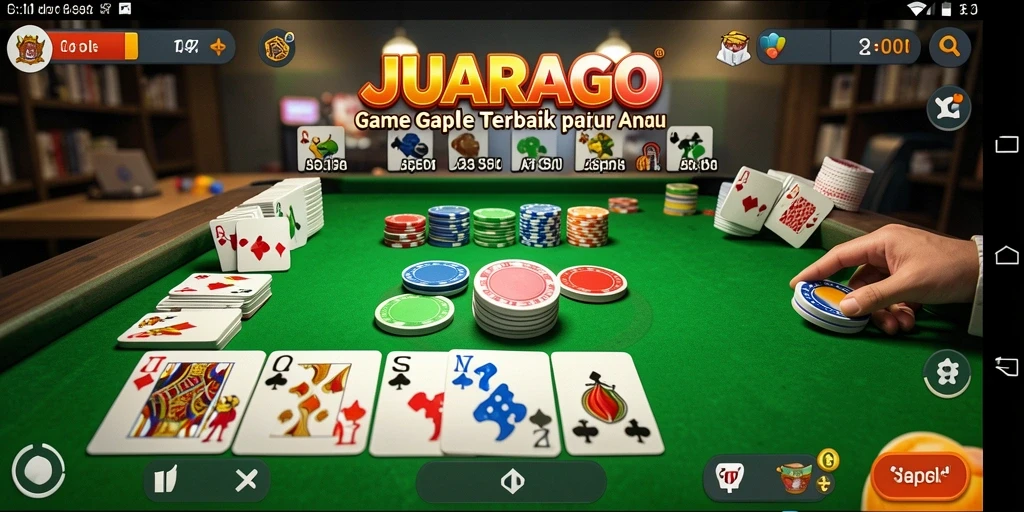Tampilan gameplay Gaple JUARAGO yang menarik dan mengasyikkan.