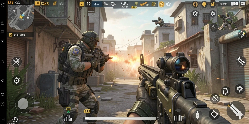 Tampilan gameplay K3K3 yang seru dan mendebarkan.