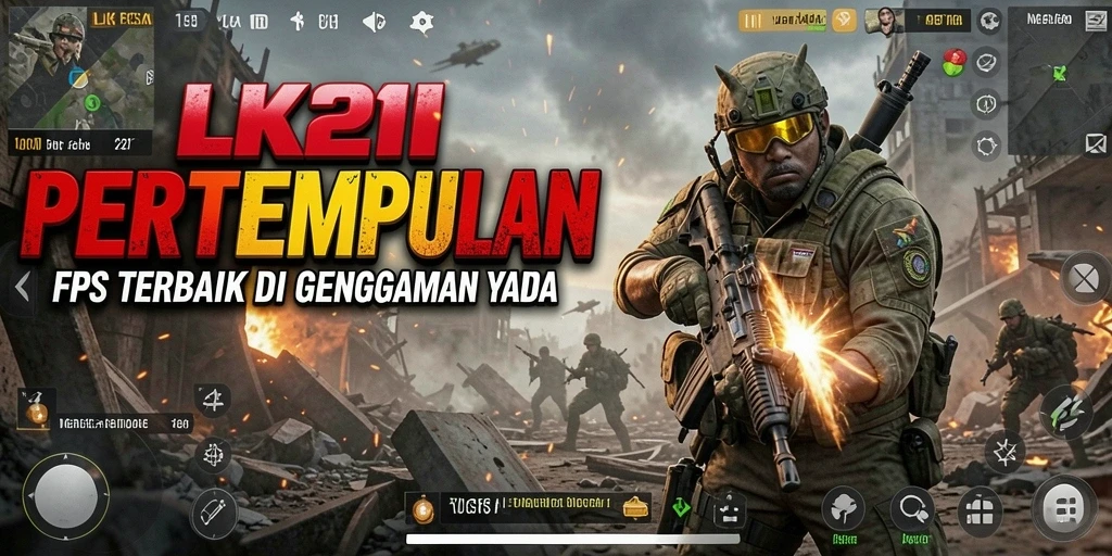 Tampilan gameplay LK21 yang mendebarkan dan seru saat pertempuran FPS.