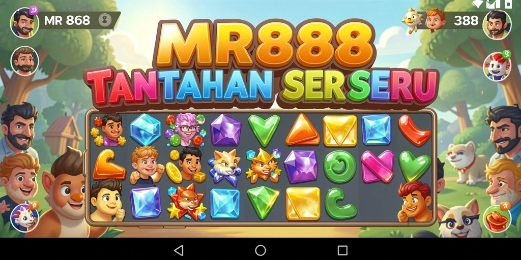 Tampilan gameplay <strong>MR888</strong> yang seru dan penuh warna.
