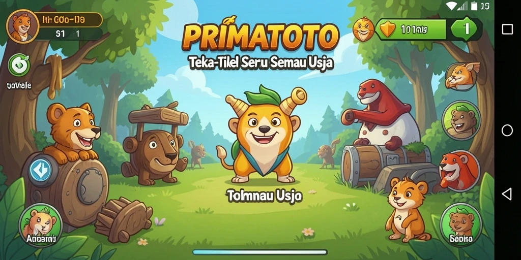 Tampilan gameplay PRIMATOTO yang menawan dan menantang.