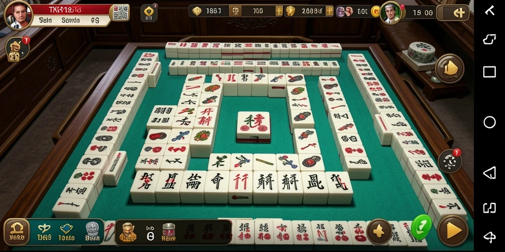 Tampilan gameplay Mahjong yang menegangkan dan seru.