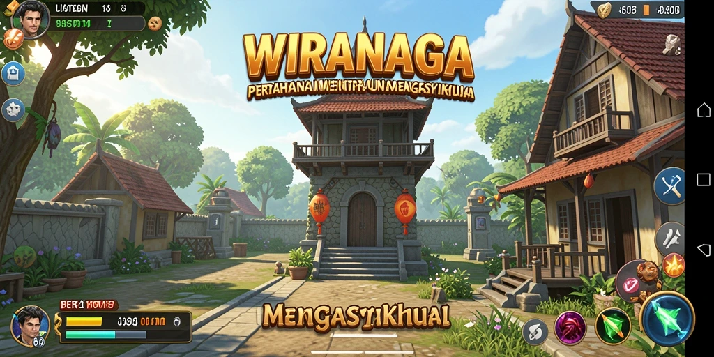Tampilan gameplay WIRANAGA yang seru dan penuh aksi Tower Defense.